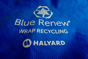 Halyard Blue Renew wrap recycling